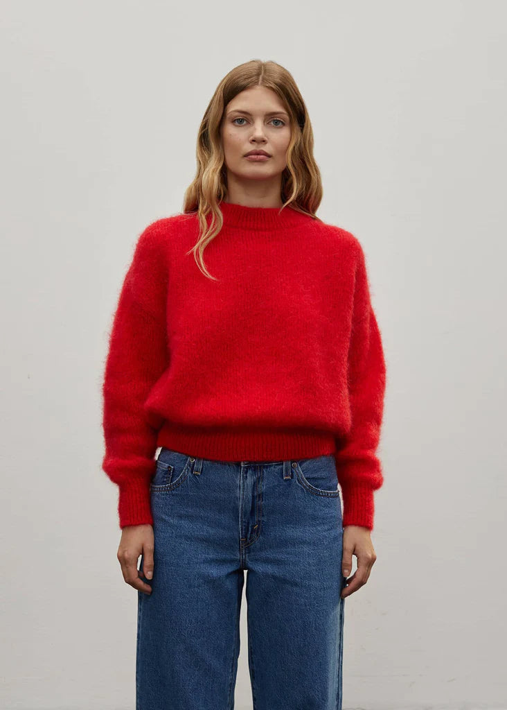 Jane red mohair sweater