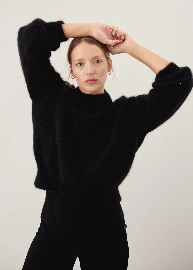 Jane black mohair sweater