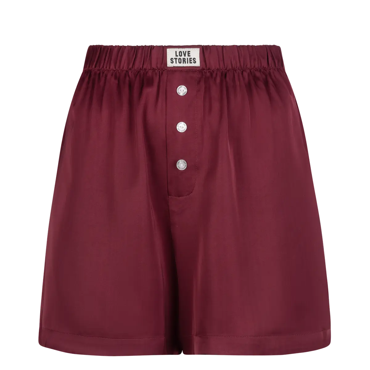James burgundy shorts