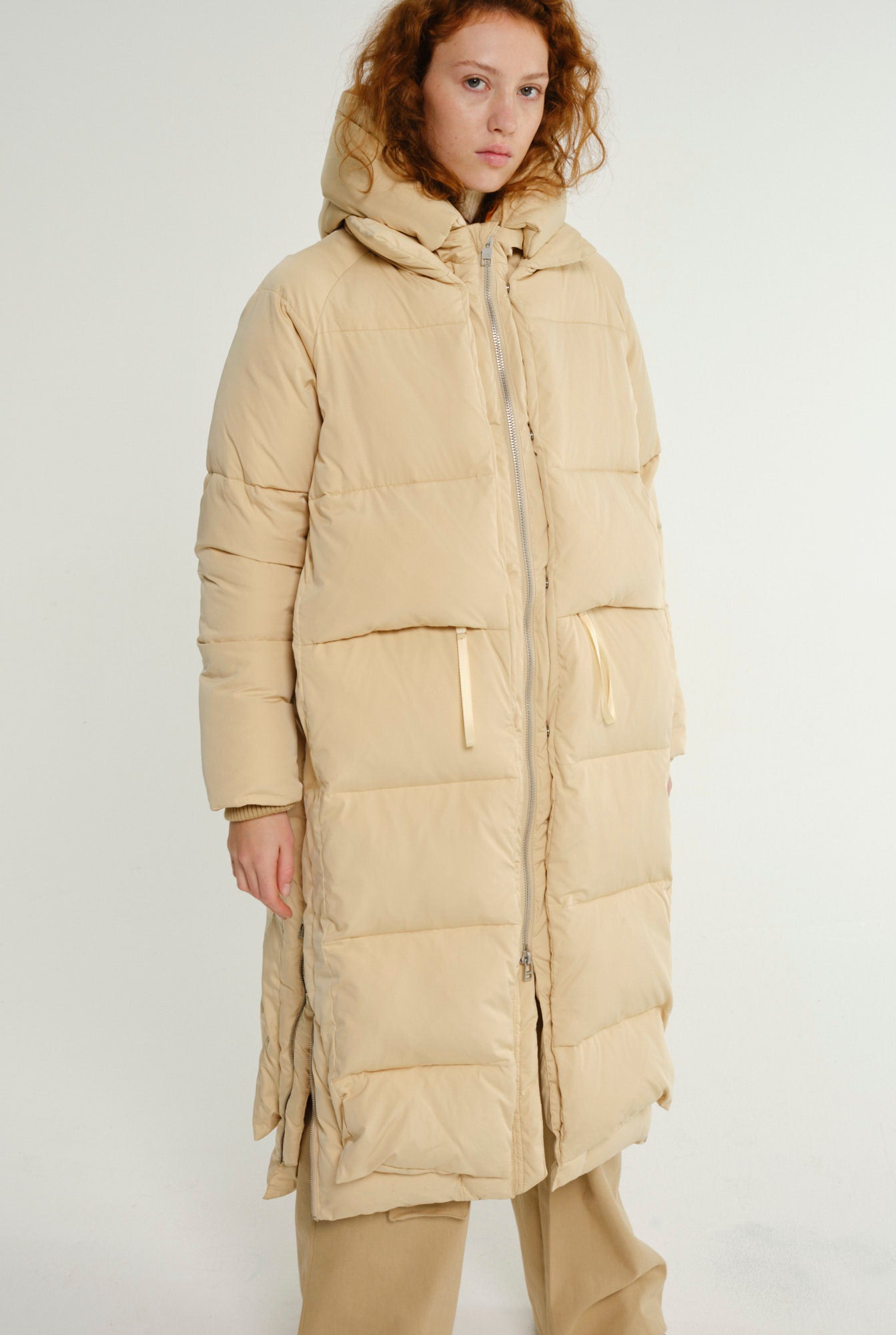 winter puffer coat Lourdes sand