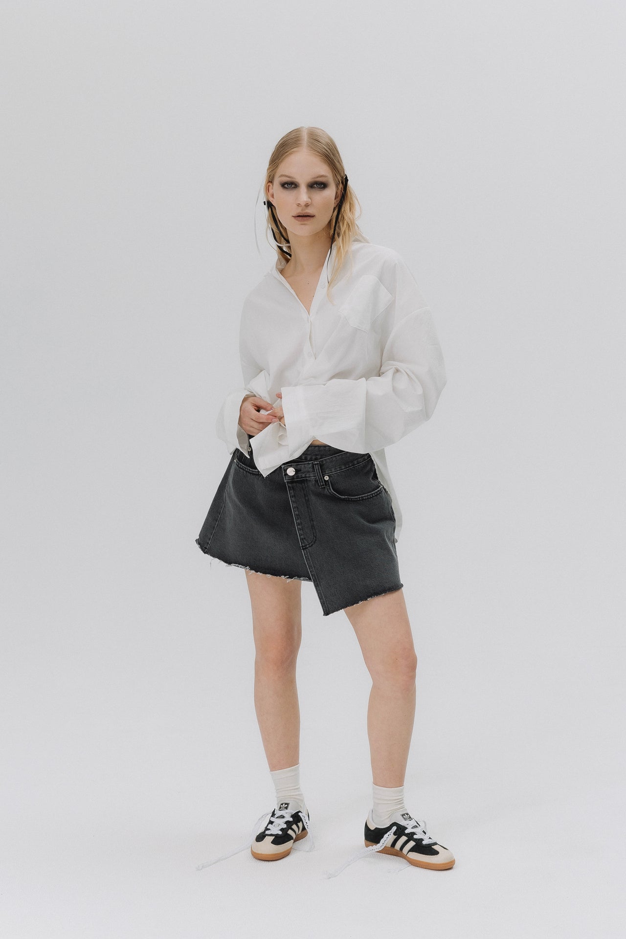 Asymmetric Denim skirt