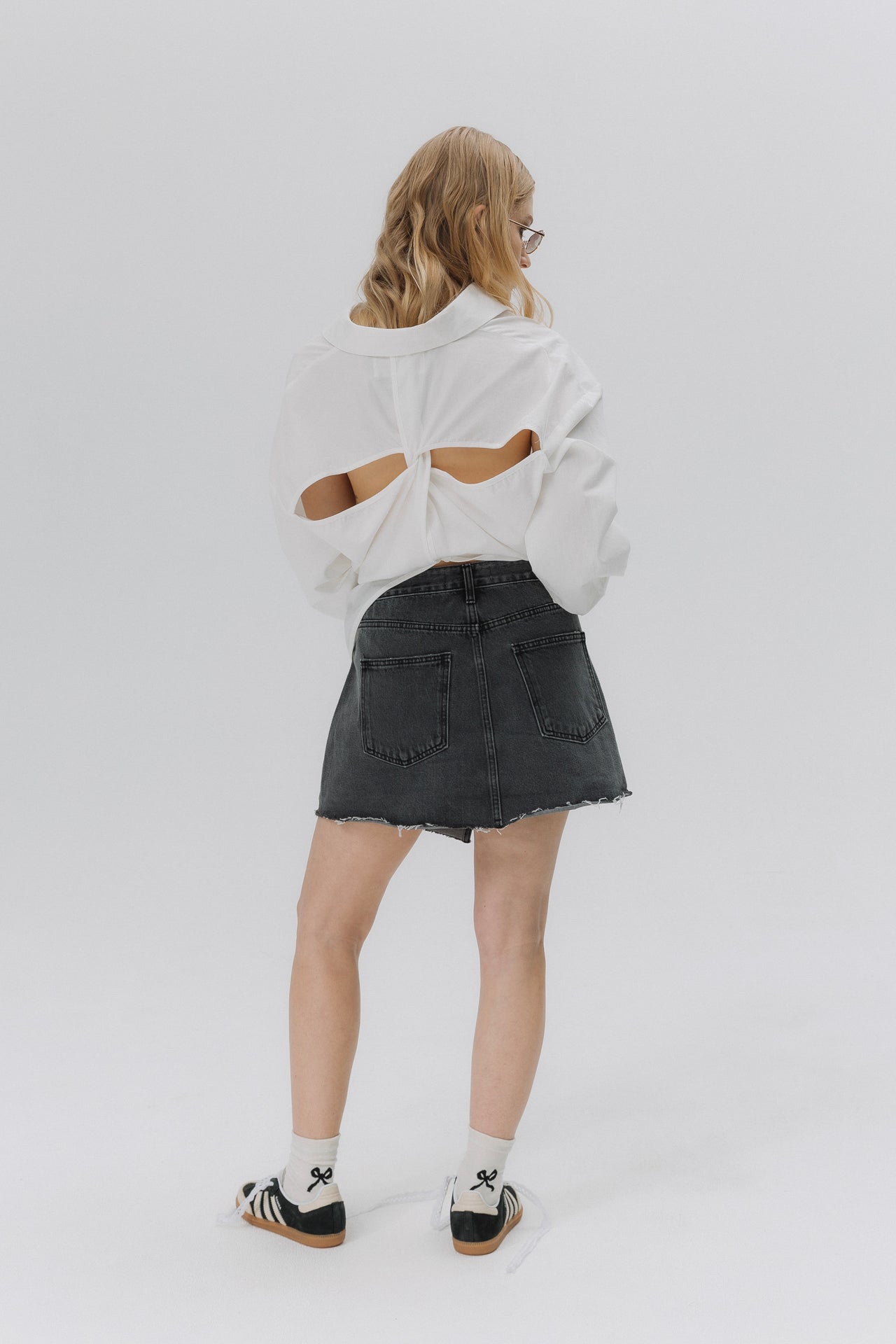 Asymmetric Denim skirt