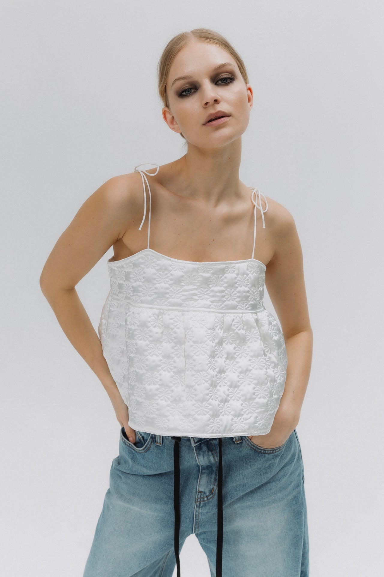 structured flower top
