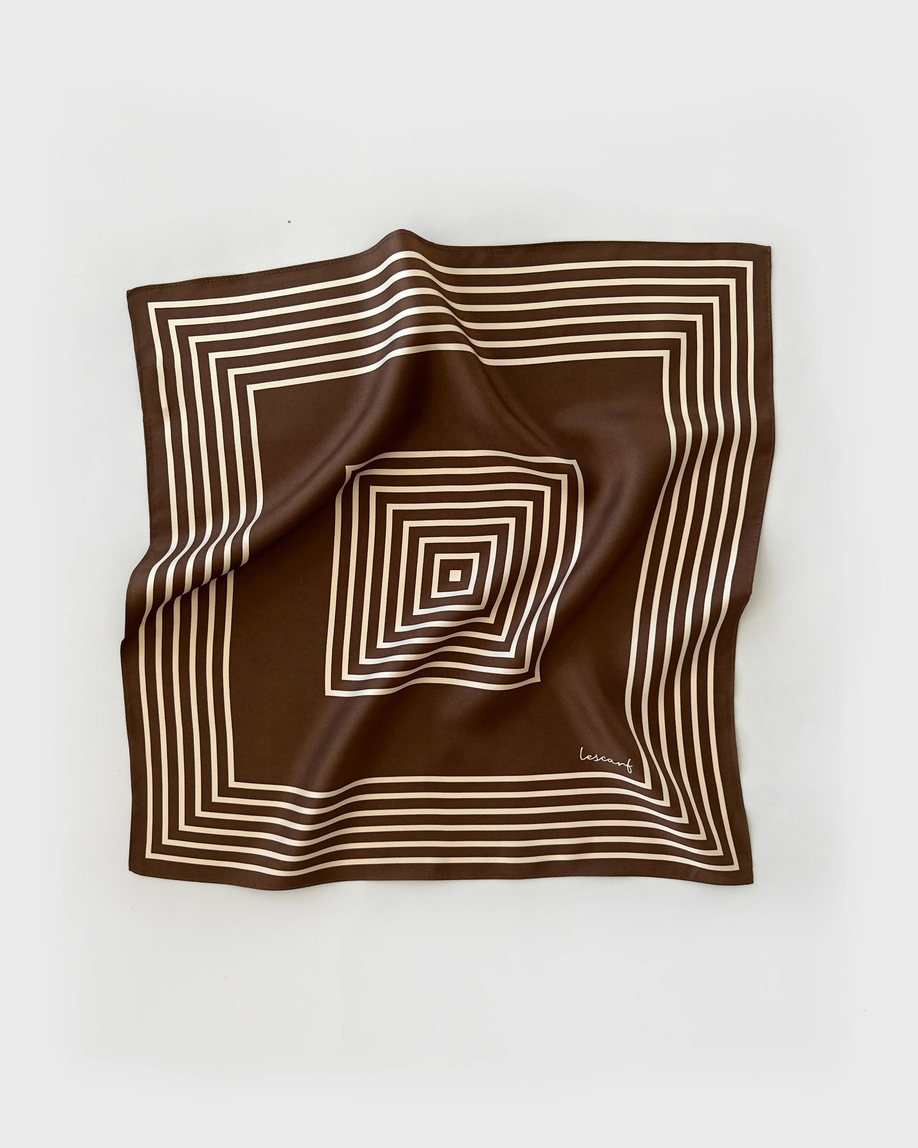 Šátek silk NO. 17 Chocolate 50 cm