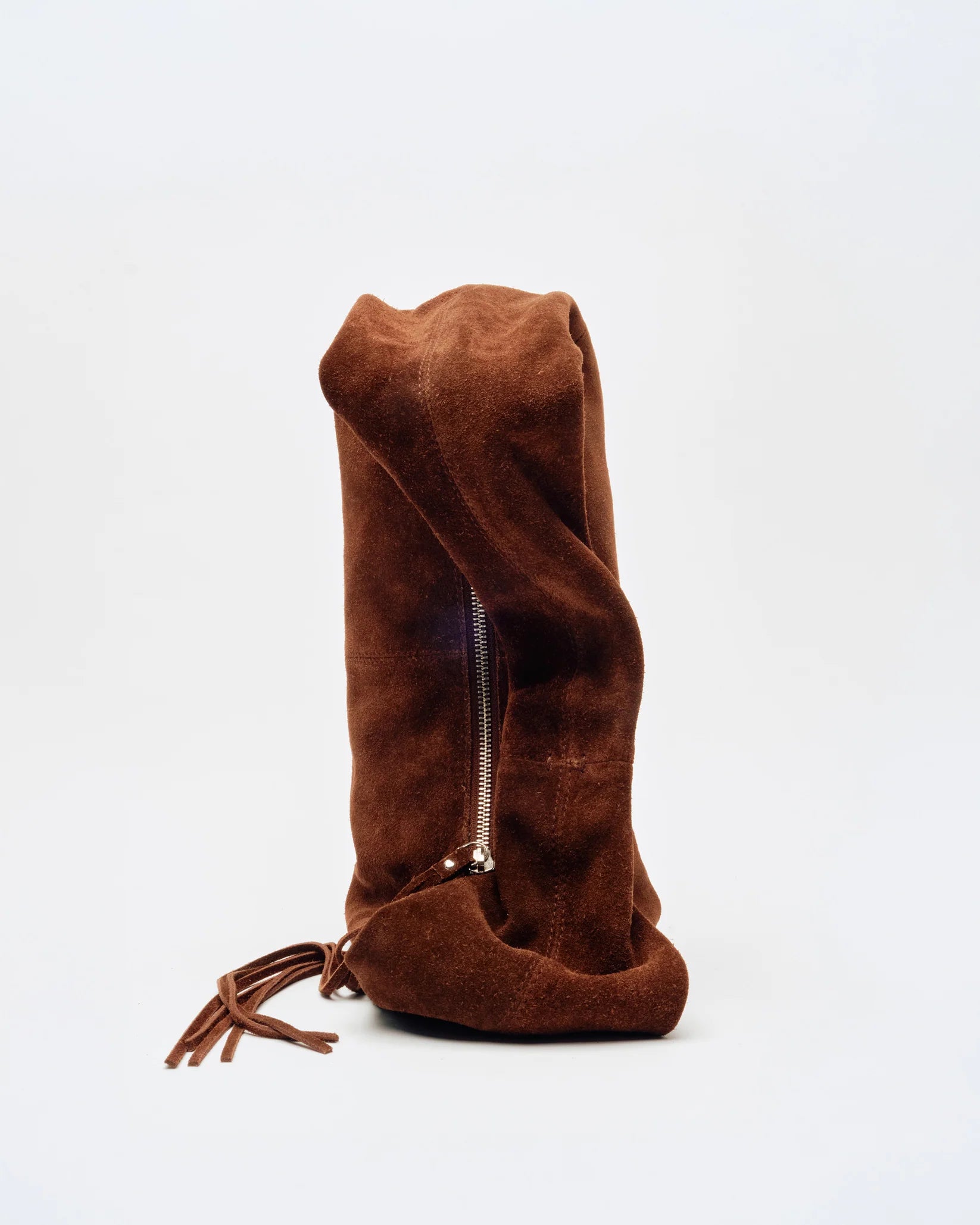 Small Alma Suede Chocolate Handbag