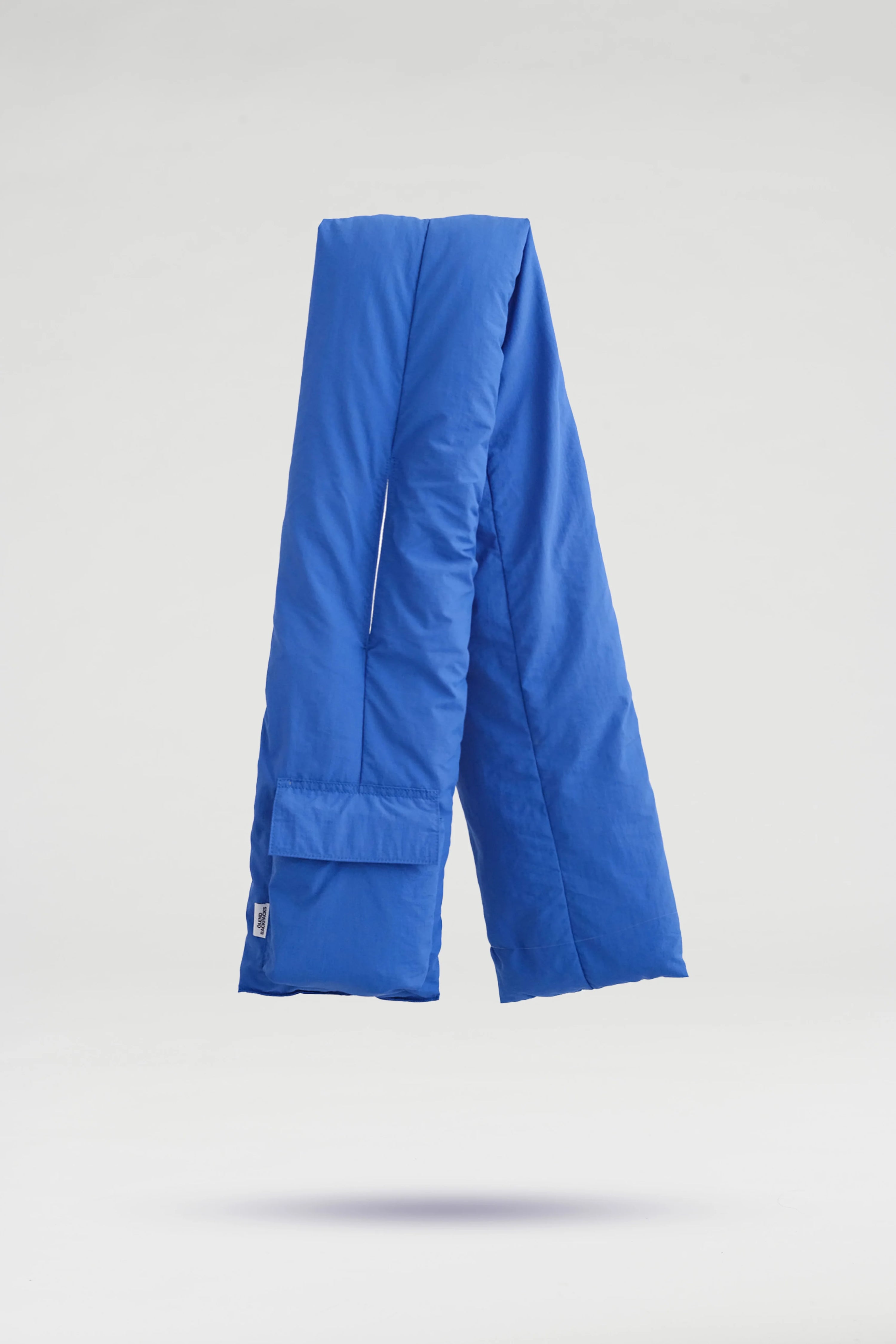 padded cobalt scarf