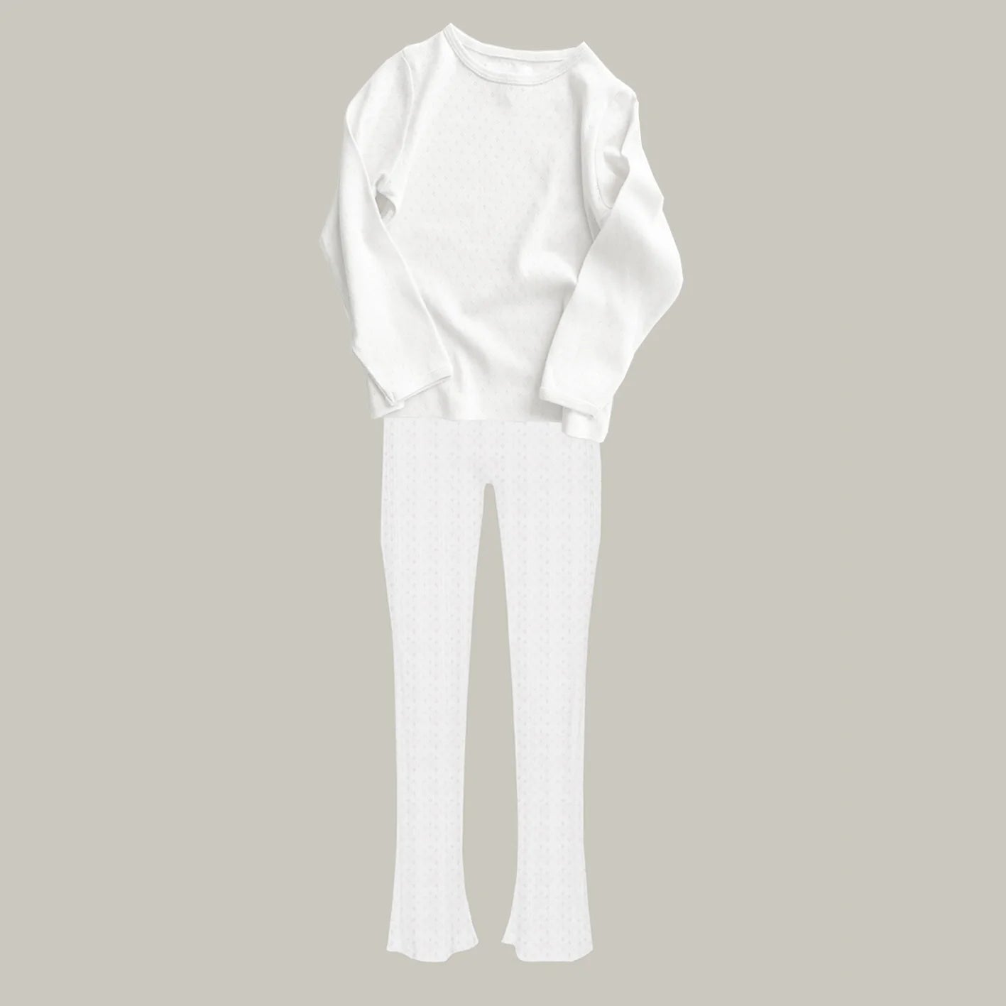 pointelle set white