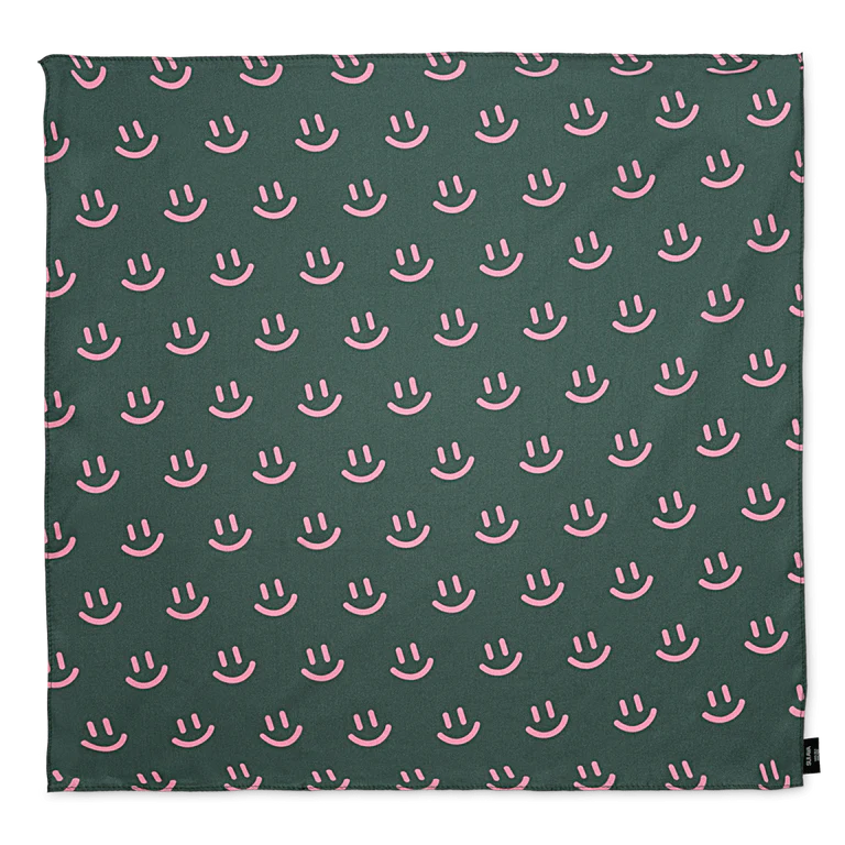 silk scarf hapiness hunter green