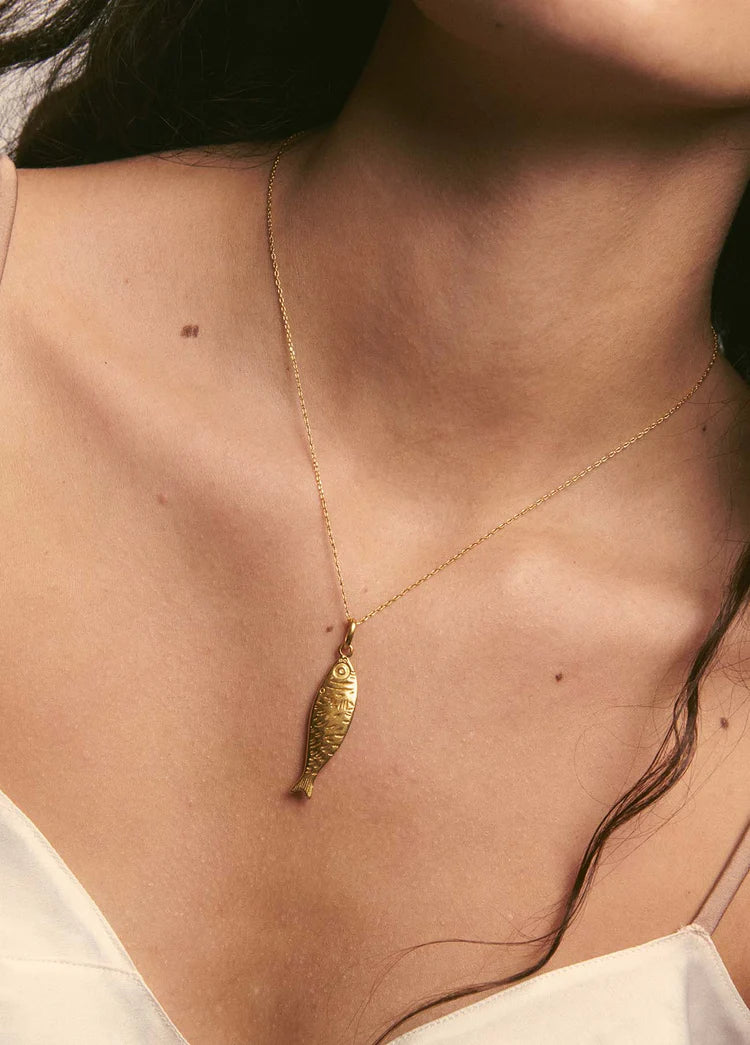 Sardine Necklace 18K Gold