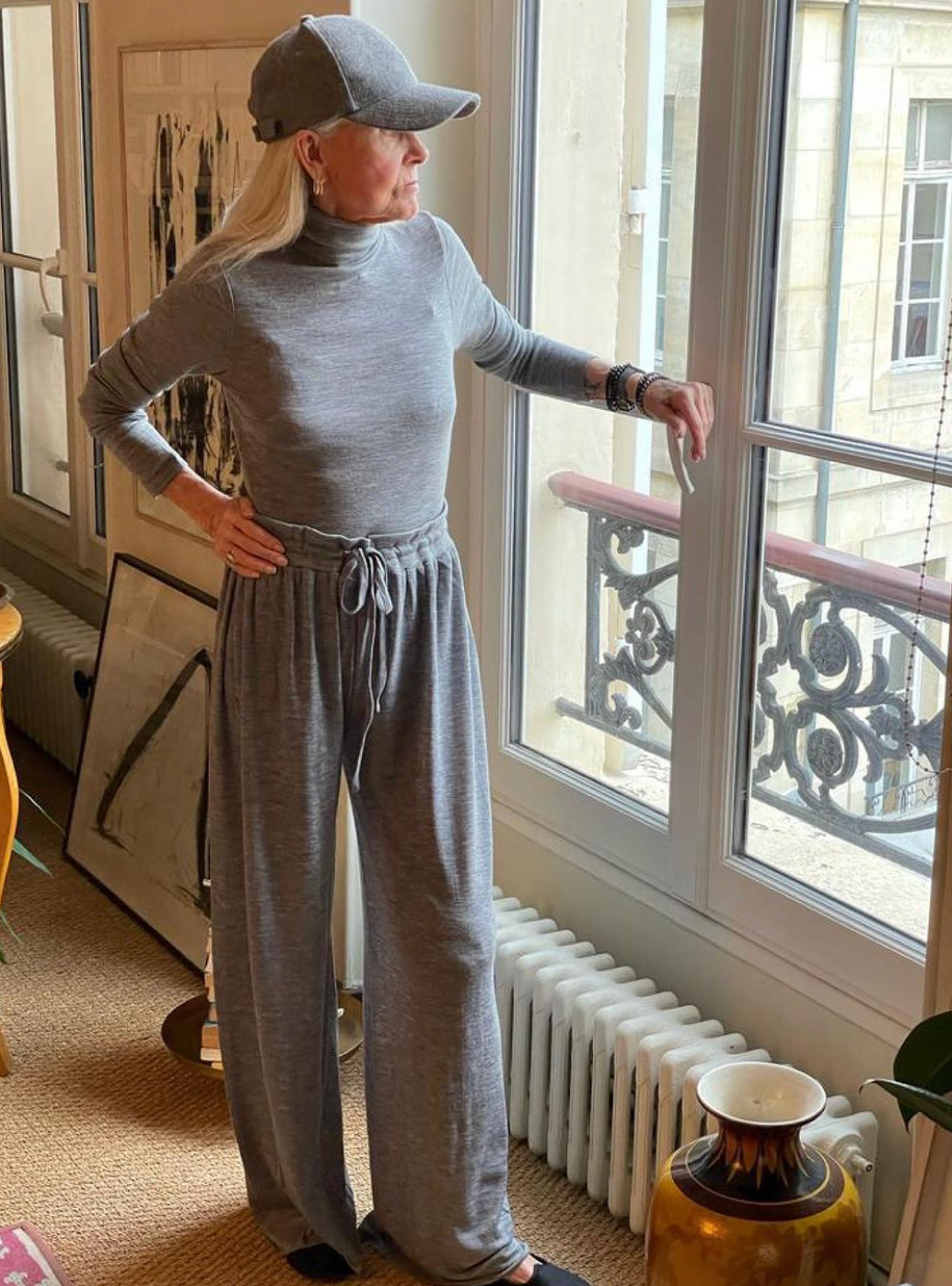 Barbera trousers grey melange