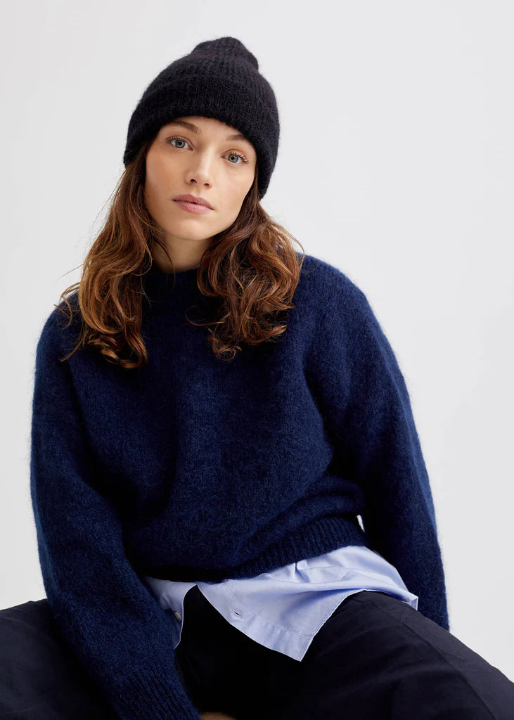 Jane navy blue mohair sweater