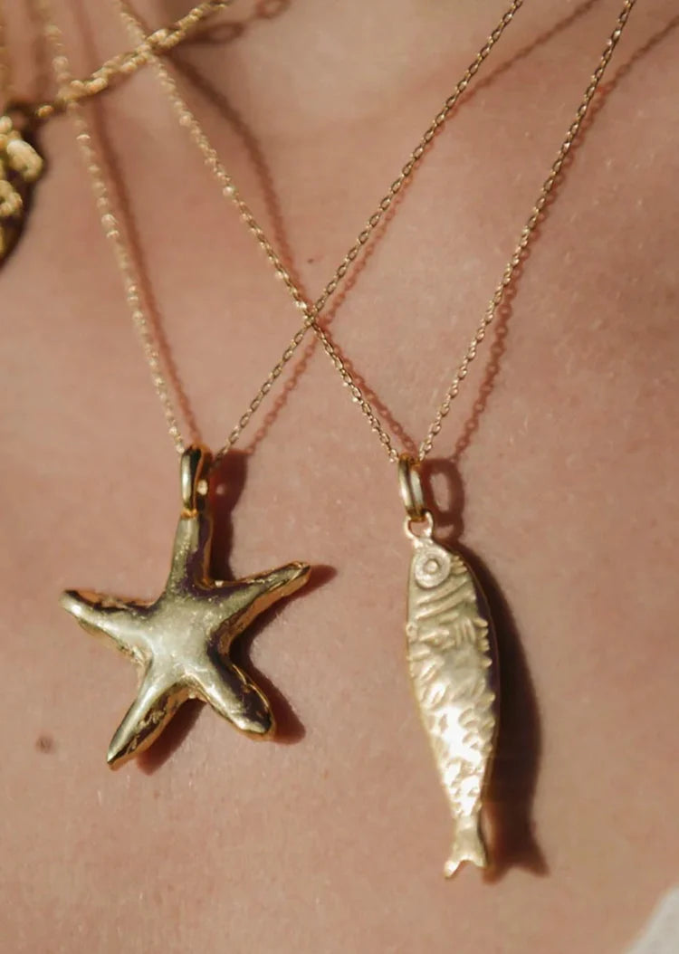 Sardine Necklace 18K Gold