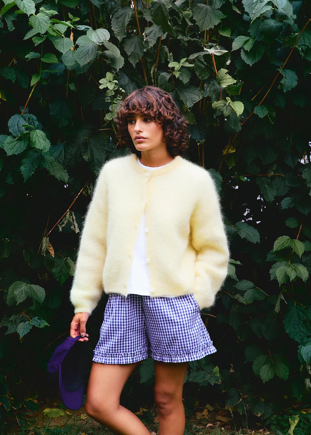 cardigan z mohéru Olivia light yellow