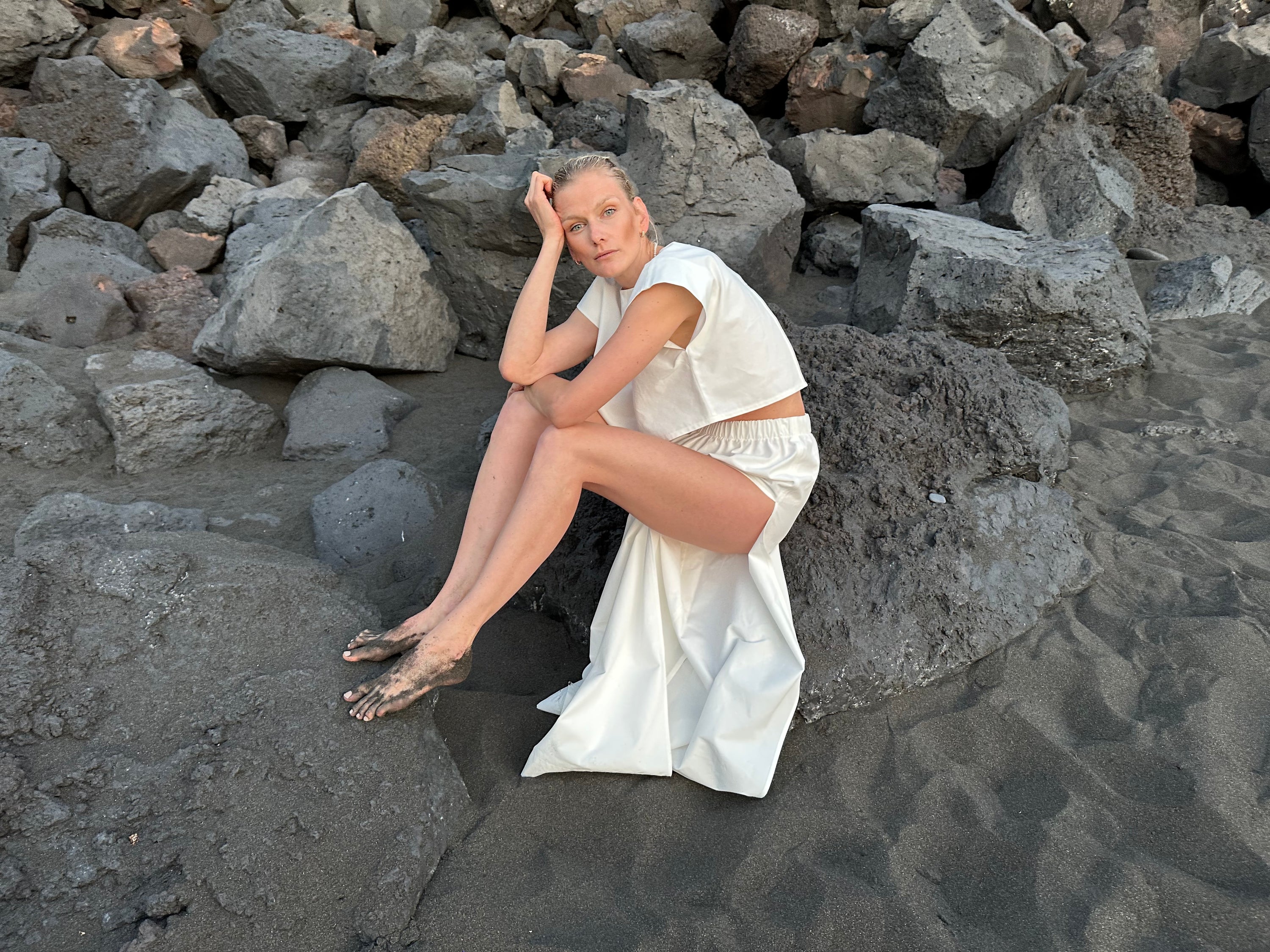 pants with slit vacanze by Zuzana NS