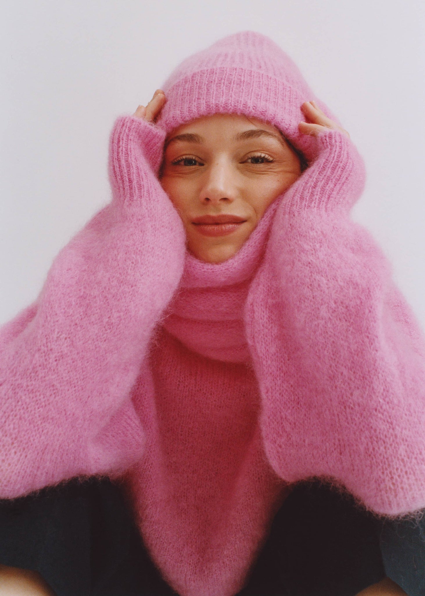 Jane pink mohair sweater