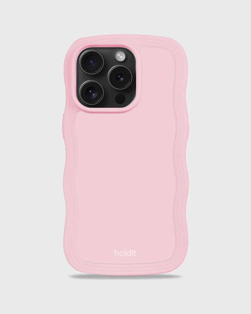 Wavy pink mobile phone cover