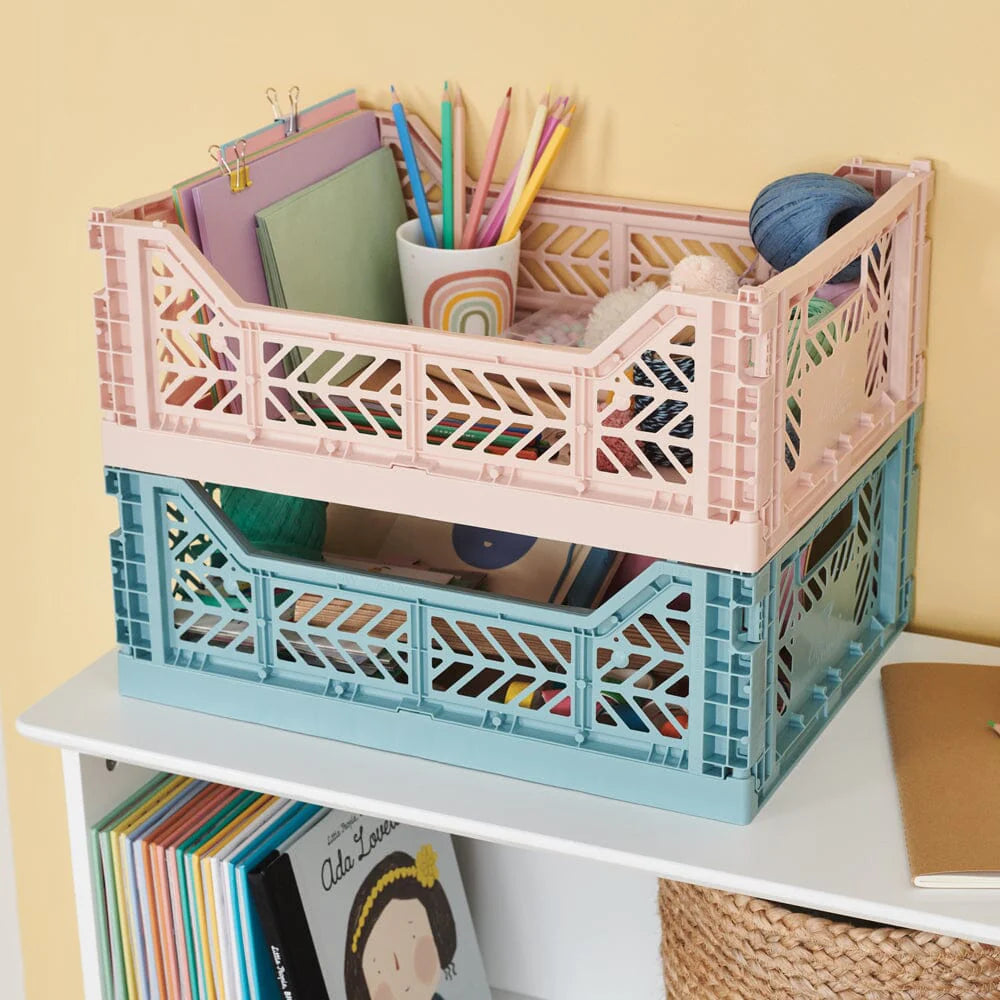 stackable storage box midi milk tea