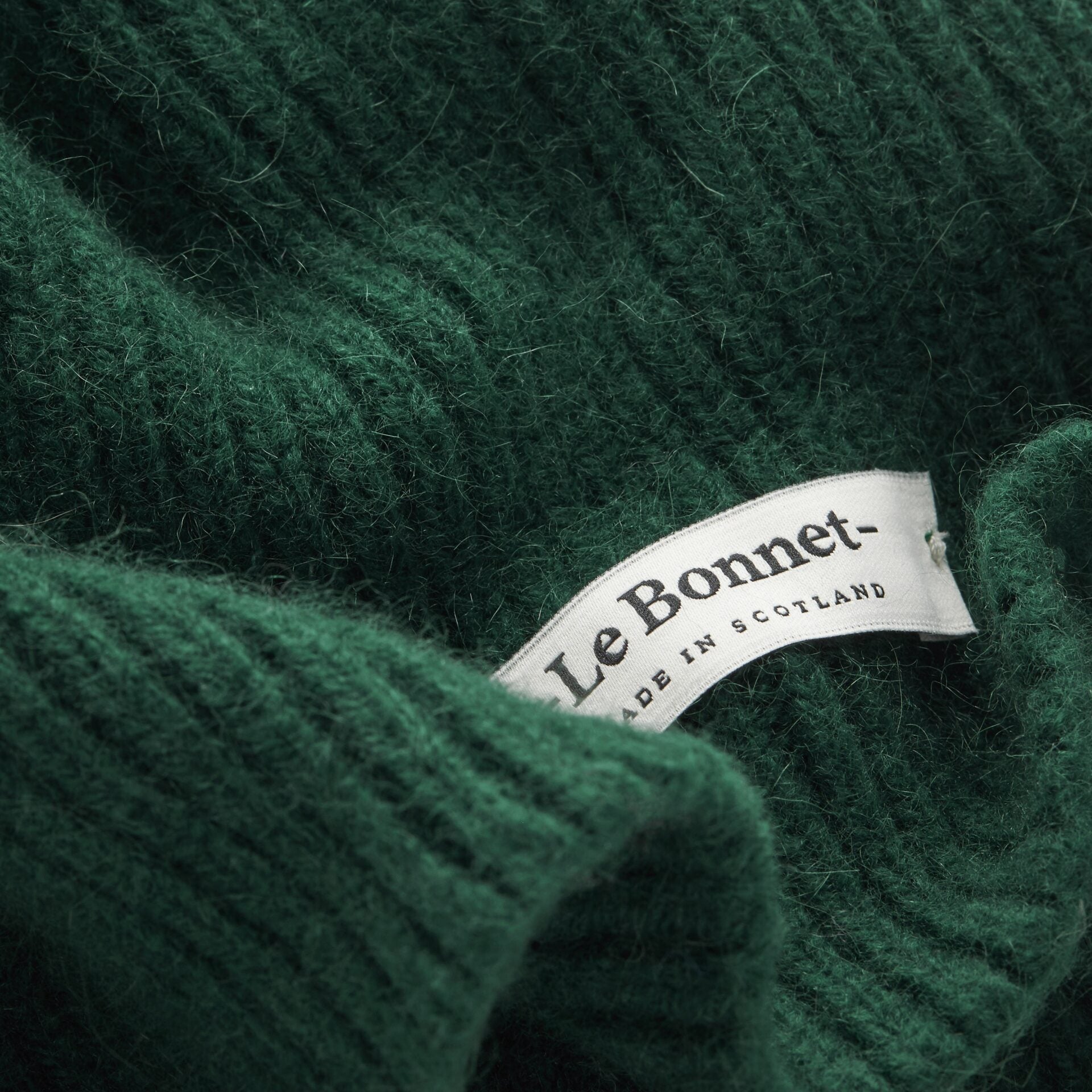 moss lamb wool beanie