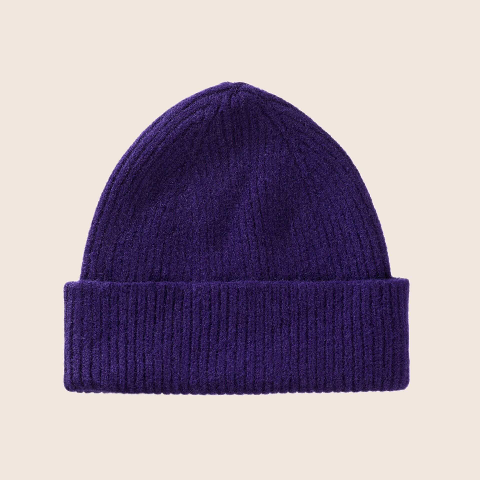 indigo lamb wool beanie
