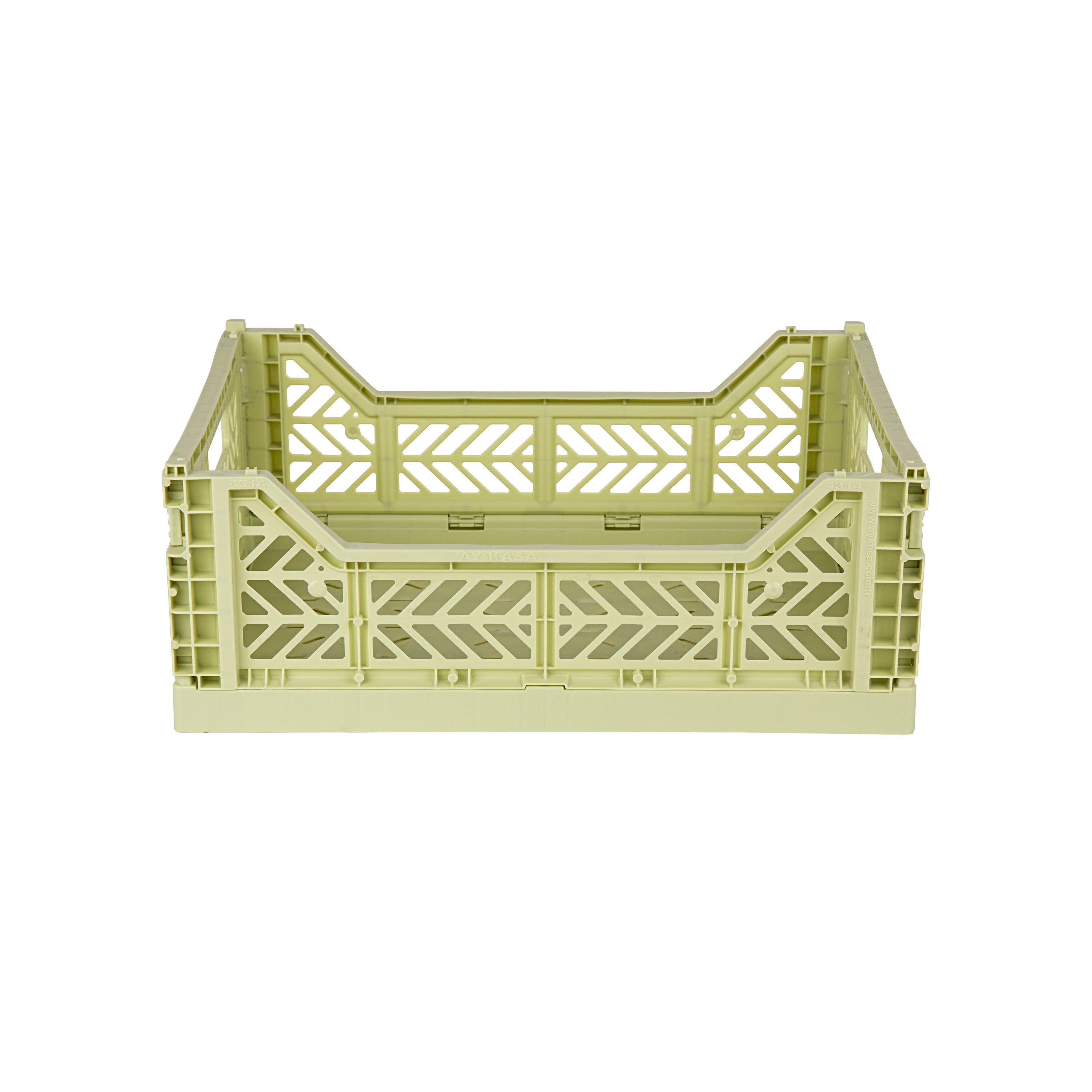 stackable storage box midi lime cream