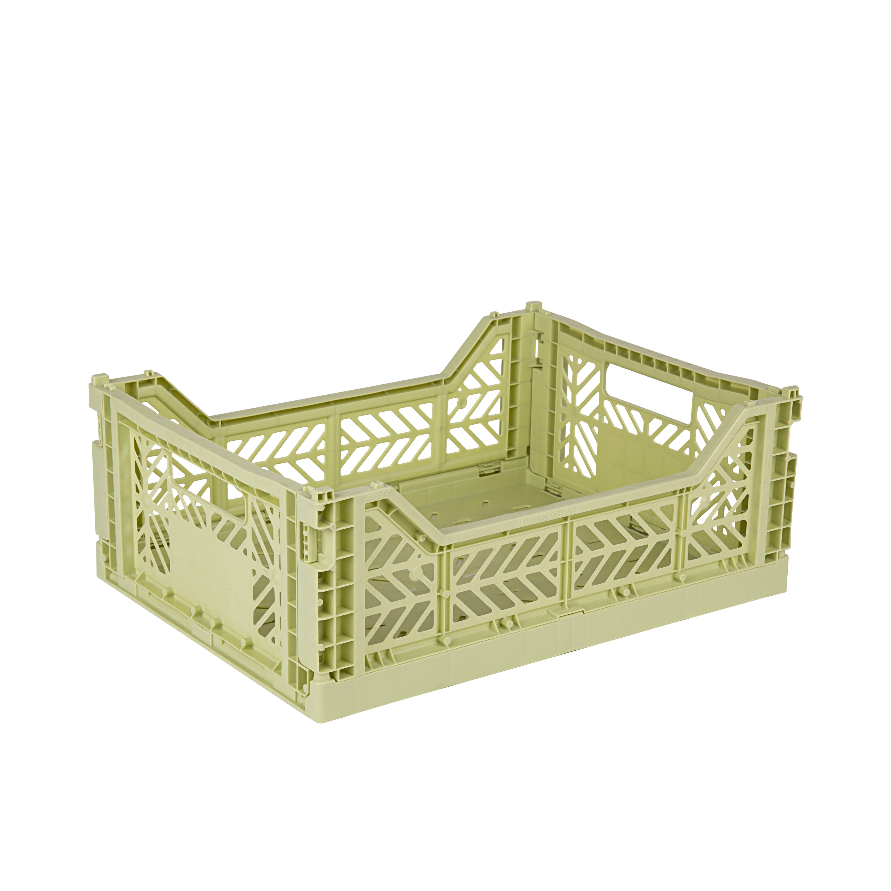 stackable storage box midi lime cream