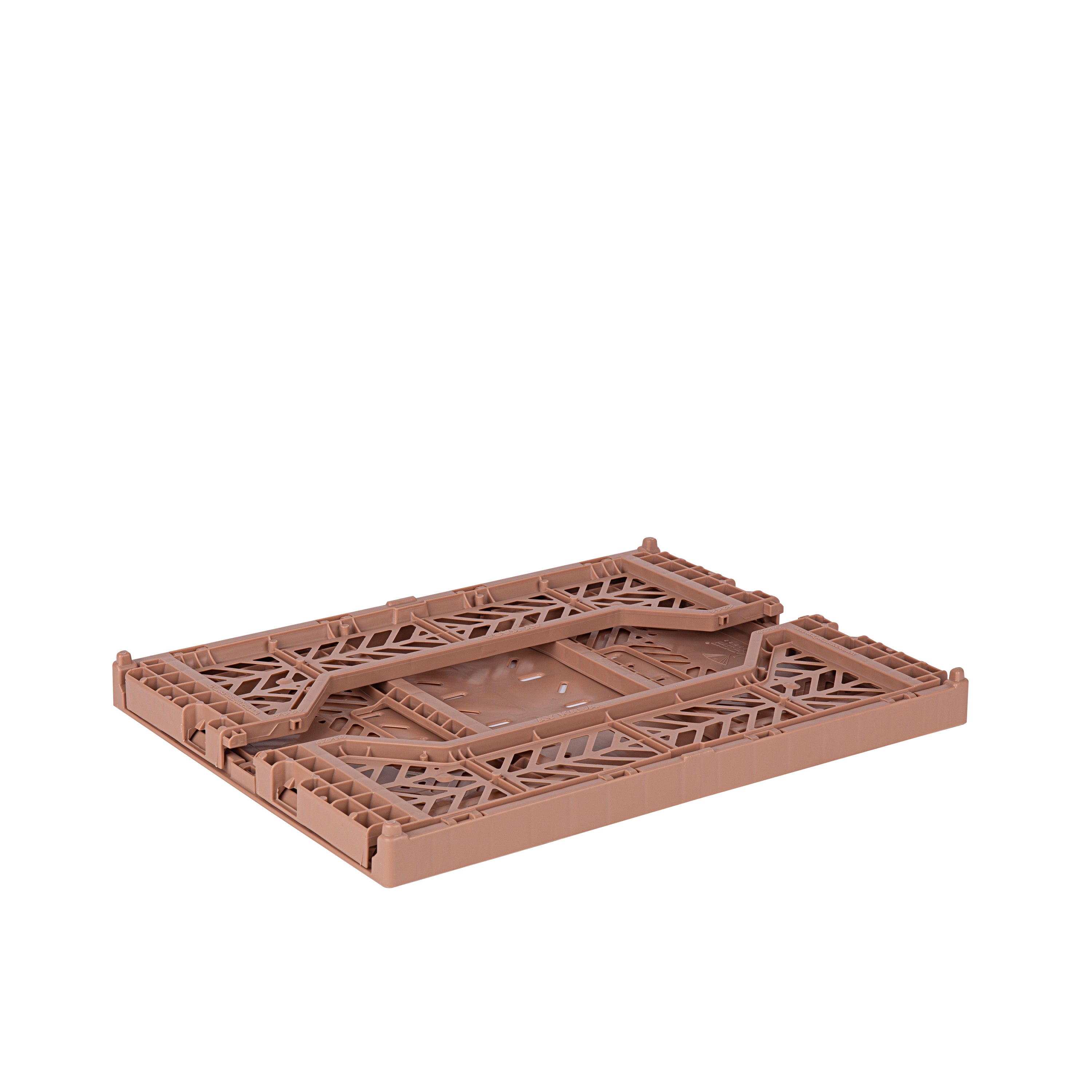 stackable storage box midi warm taupe