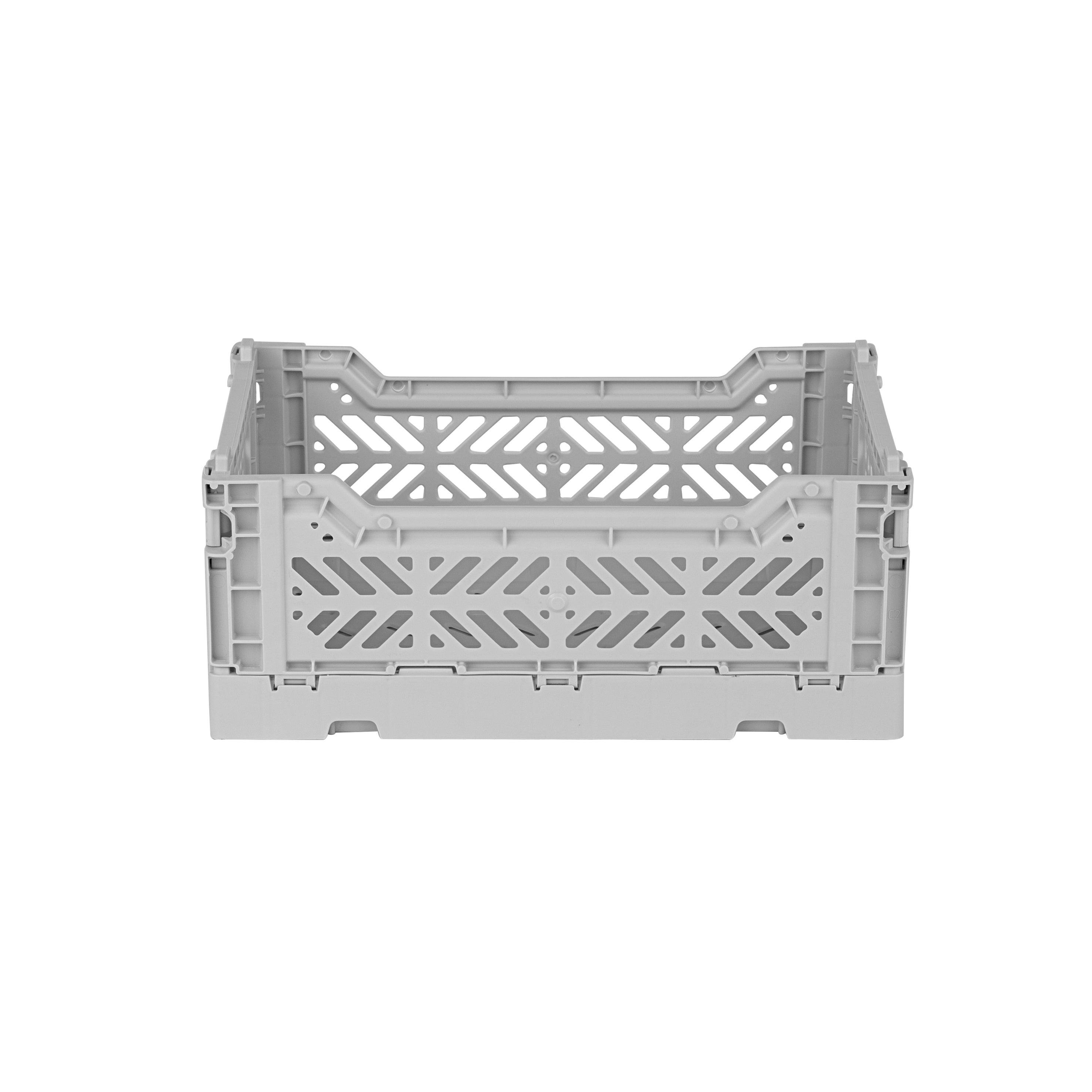 stackable storage box mini light grey