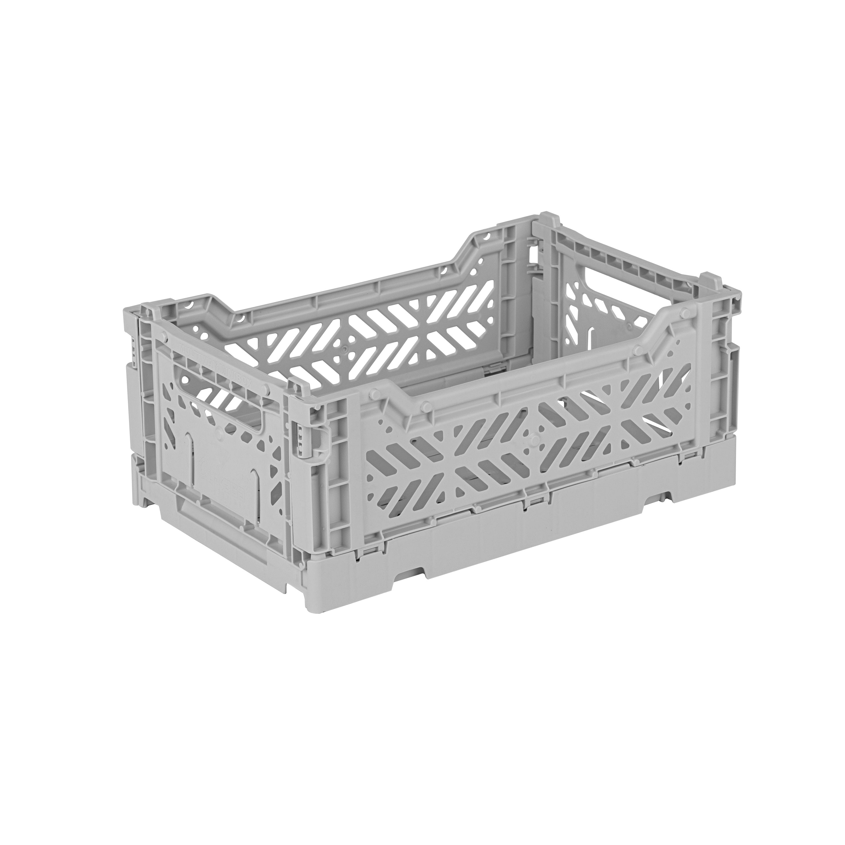 stackable storage box mini light grey