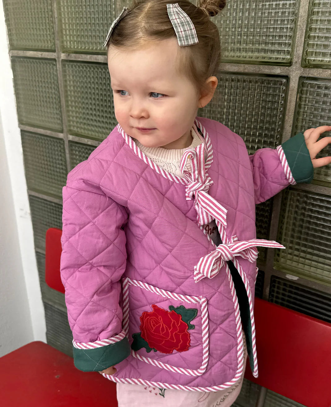jacket Penny Mini organic cotton cyclamen