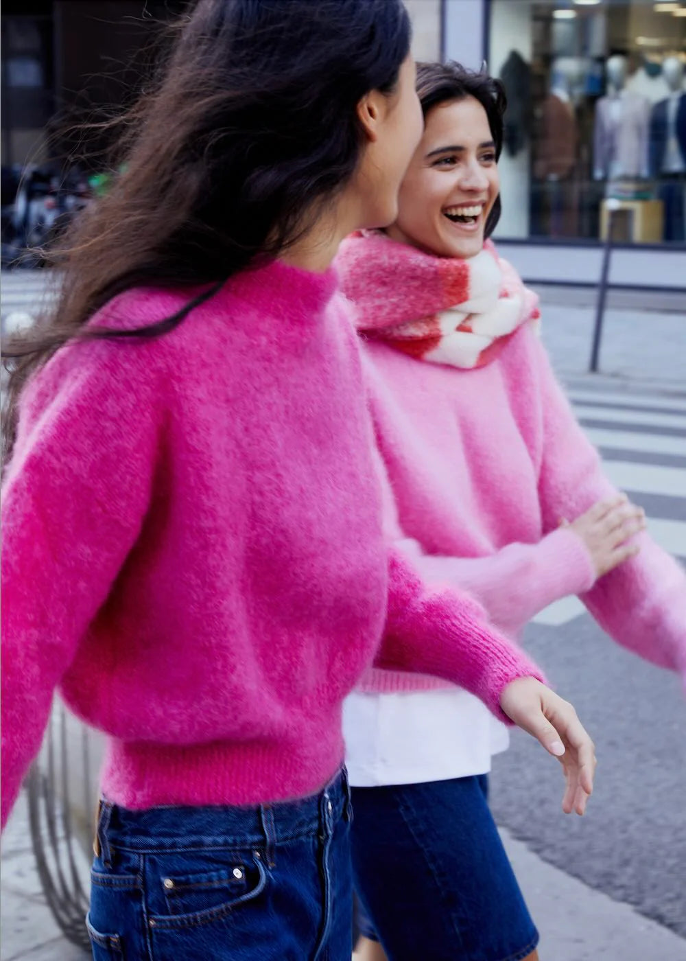 Jane Fuchsia mohair sweater