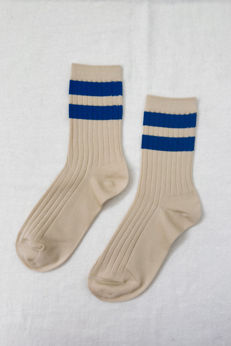 Her varsity azure socks