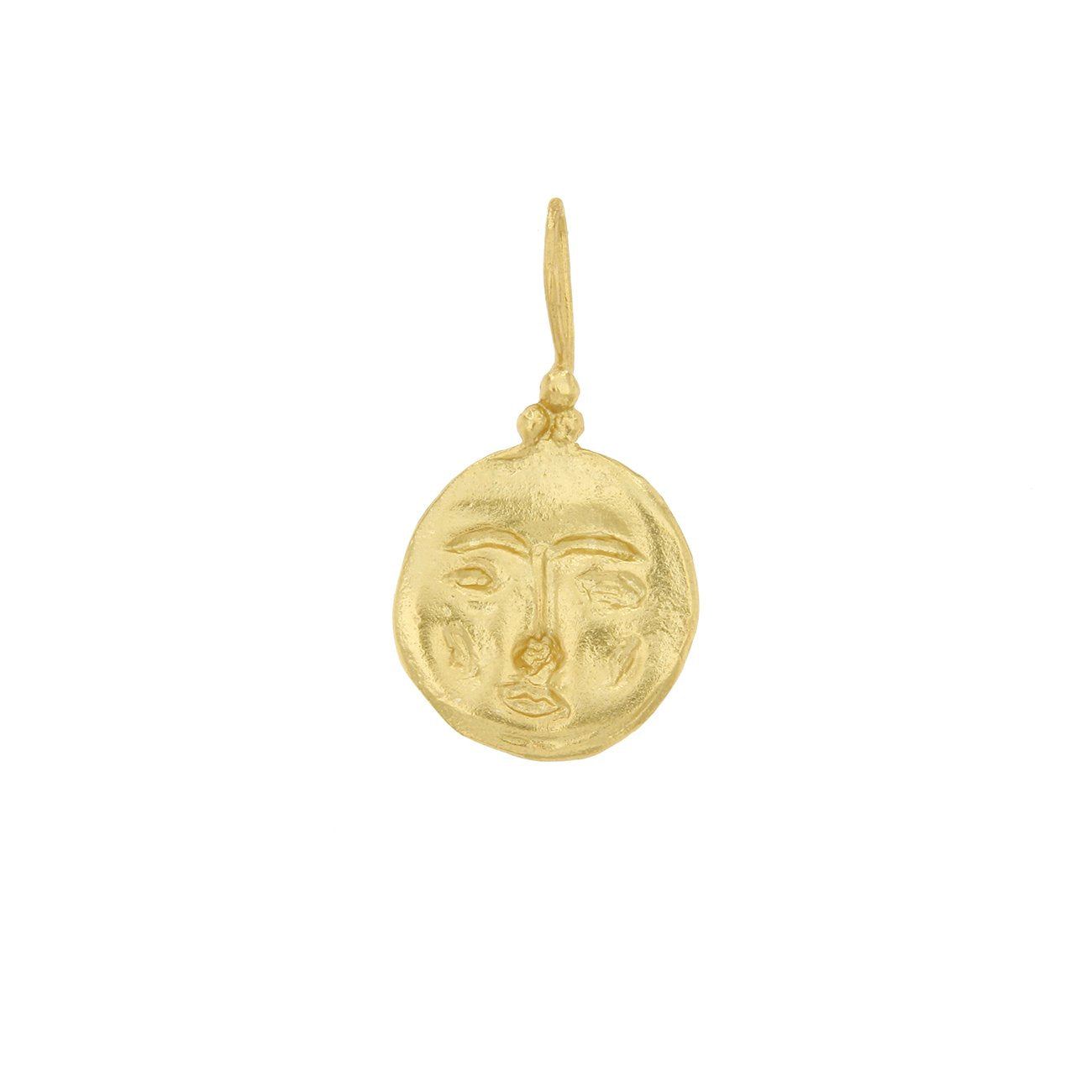 Moon Face amulet 24k vermeil