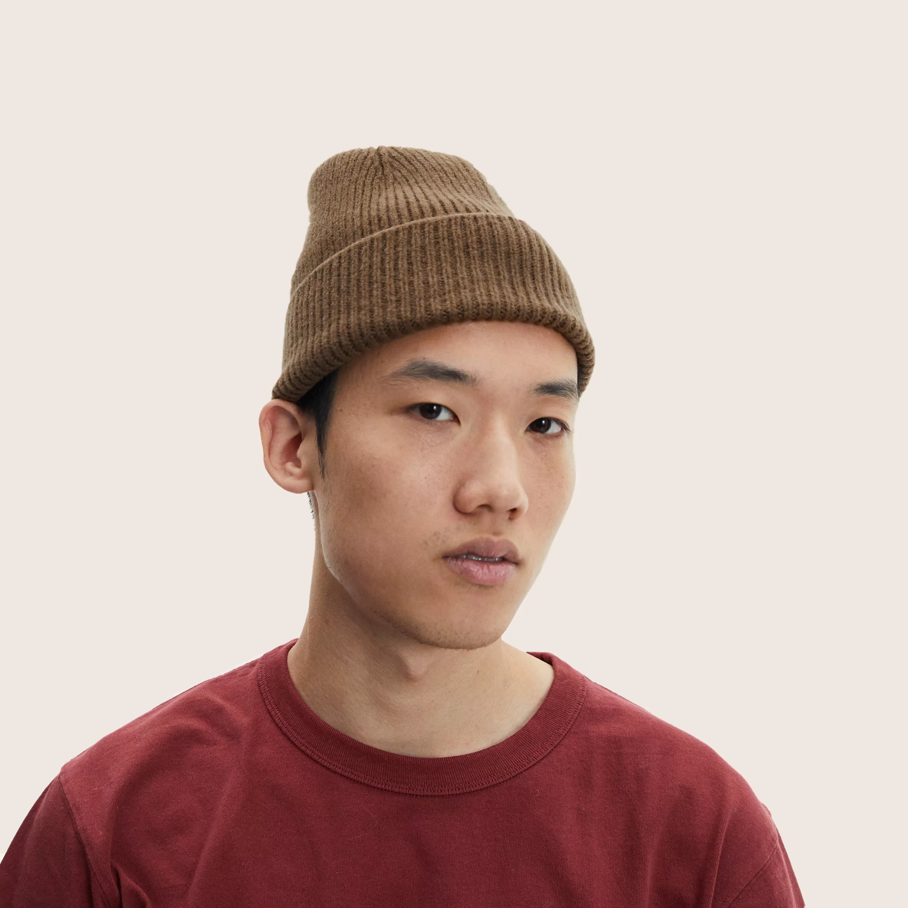 walnut lambswool beanie
