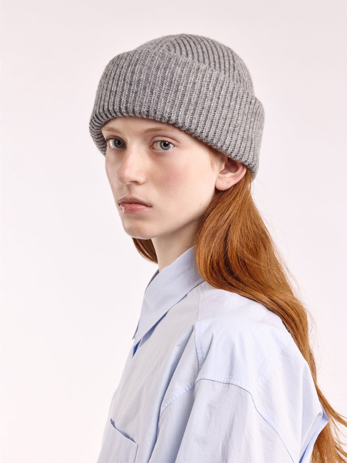 beanie chunky soft z vlny - Flannel Grey