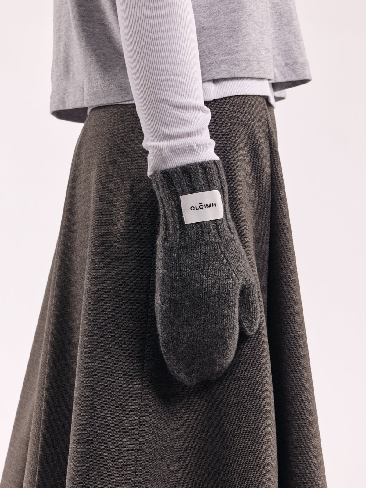 rukavice z vlny mittens - Dark Grey