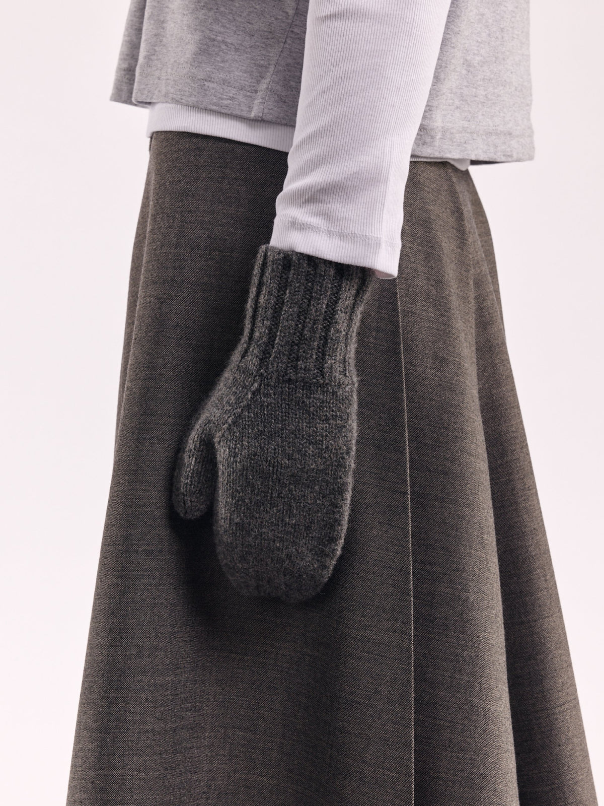 rukavice z vlny mittens - Dark Grey