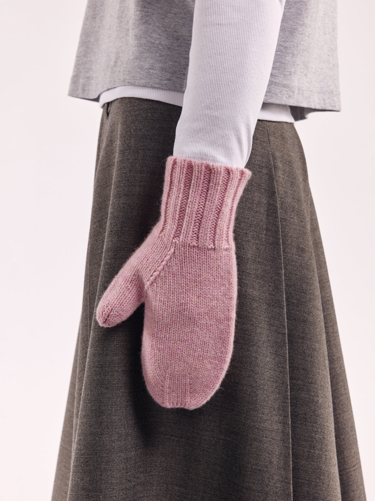 rukavice z vlny mittens - Rose