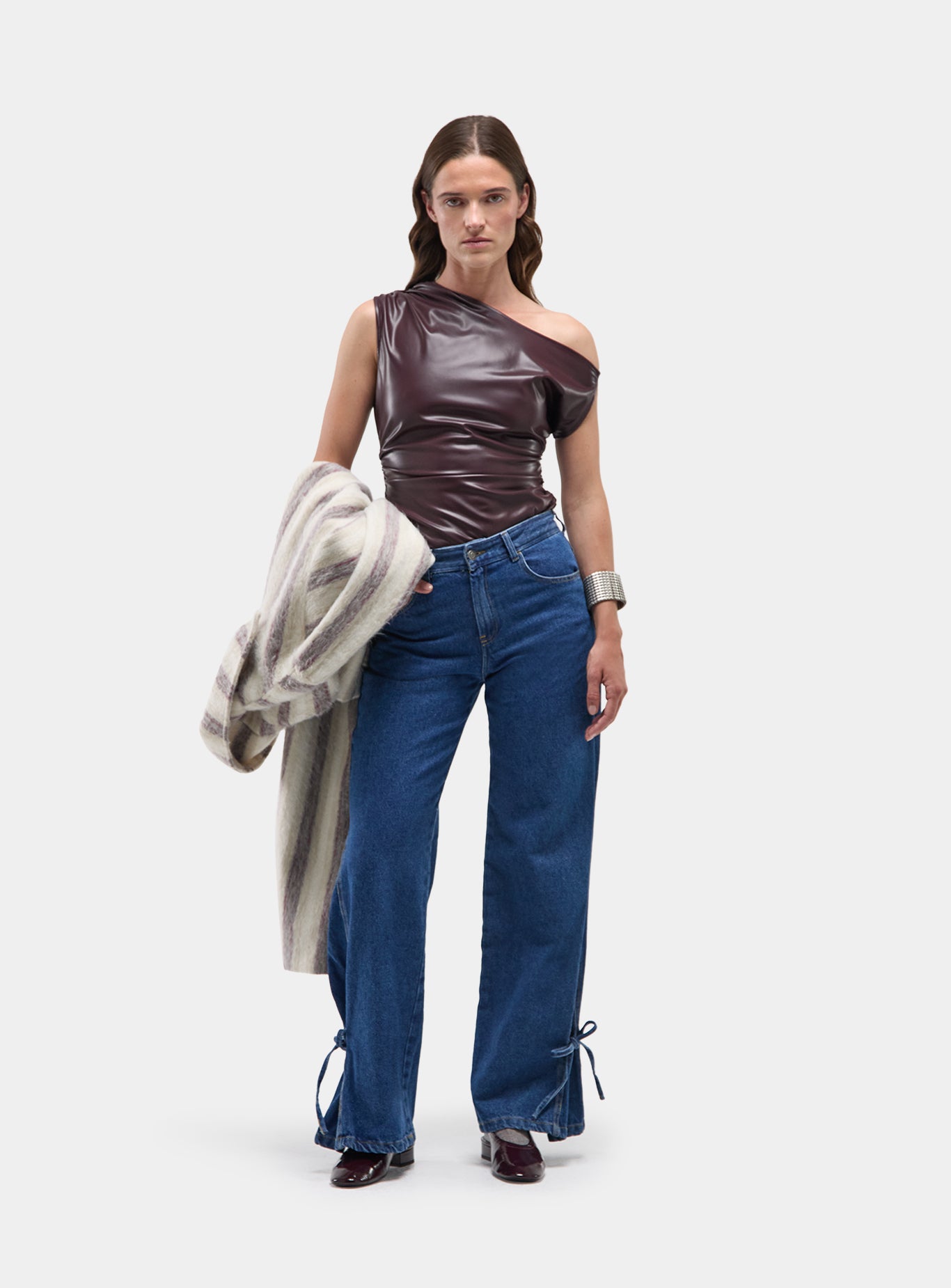 top Ivone plum asymmetric