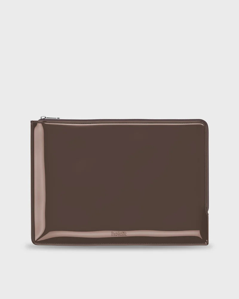 pouzdro na počítač Padded patent chocolate 14"