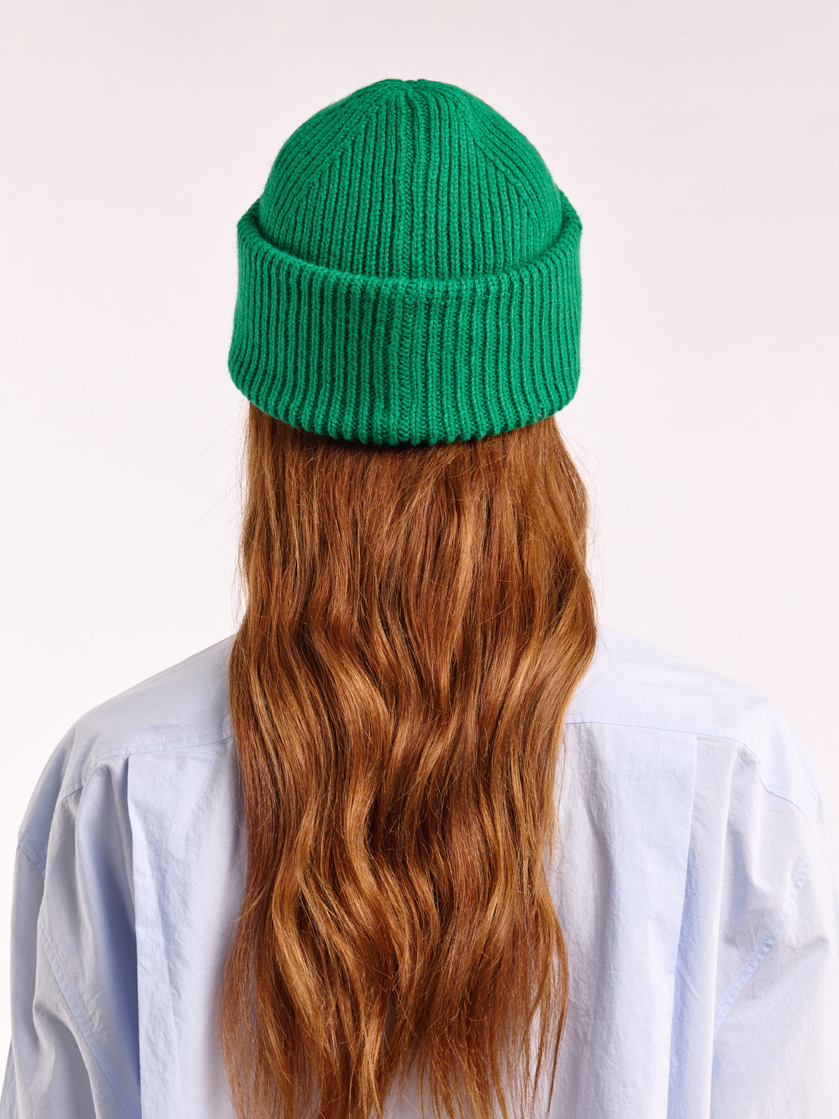 beanie chunky soft z vlny - Bright Green