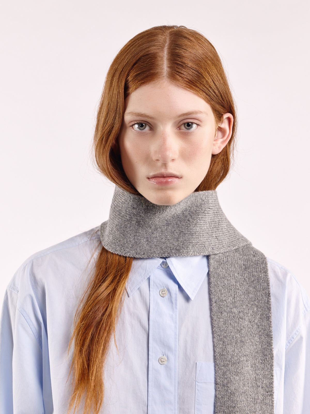 šála mini soft z vlny - Flannel Grey
