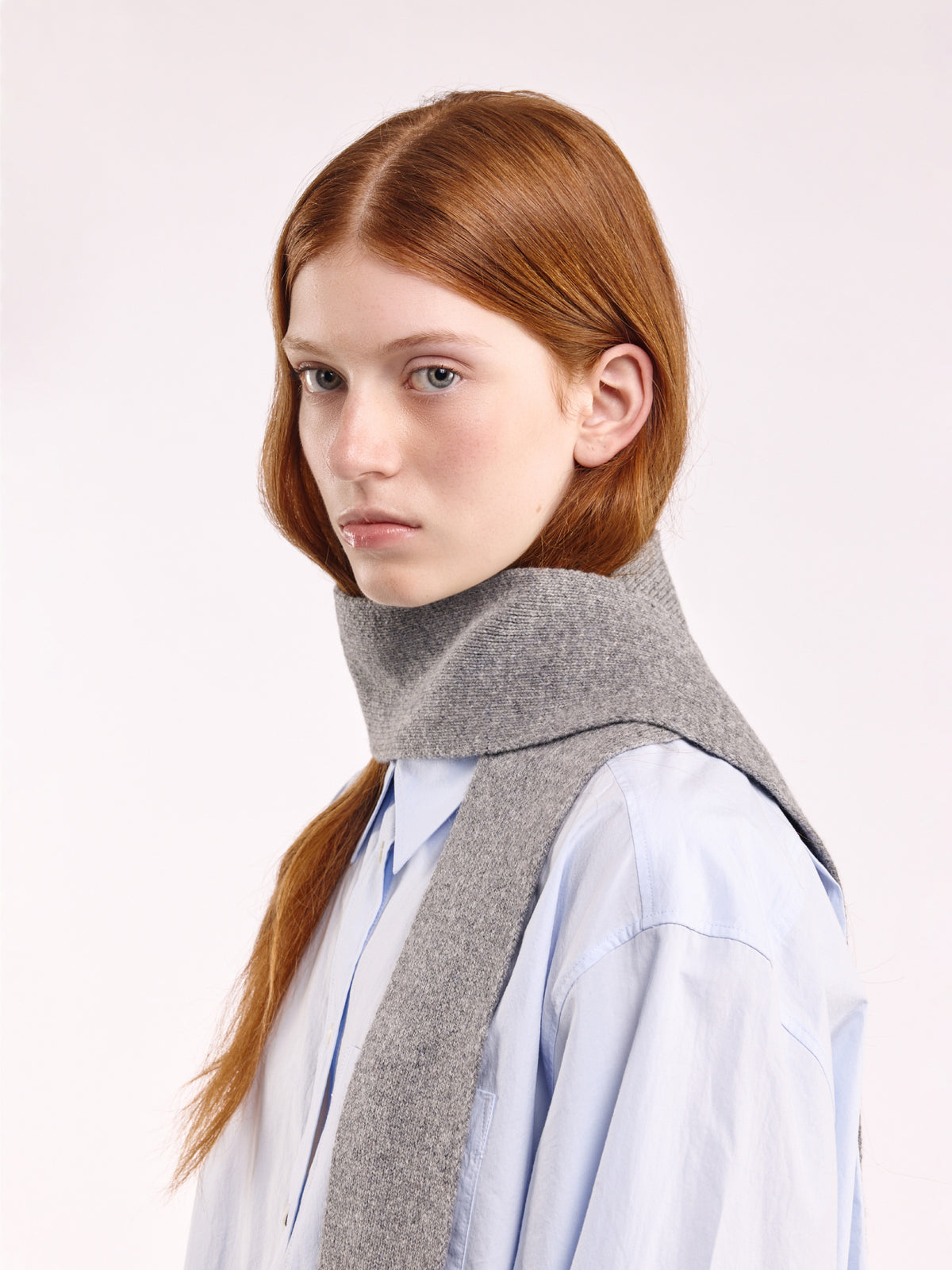 šála mini soft z vlny - Flannel Grey
