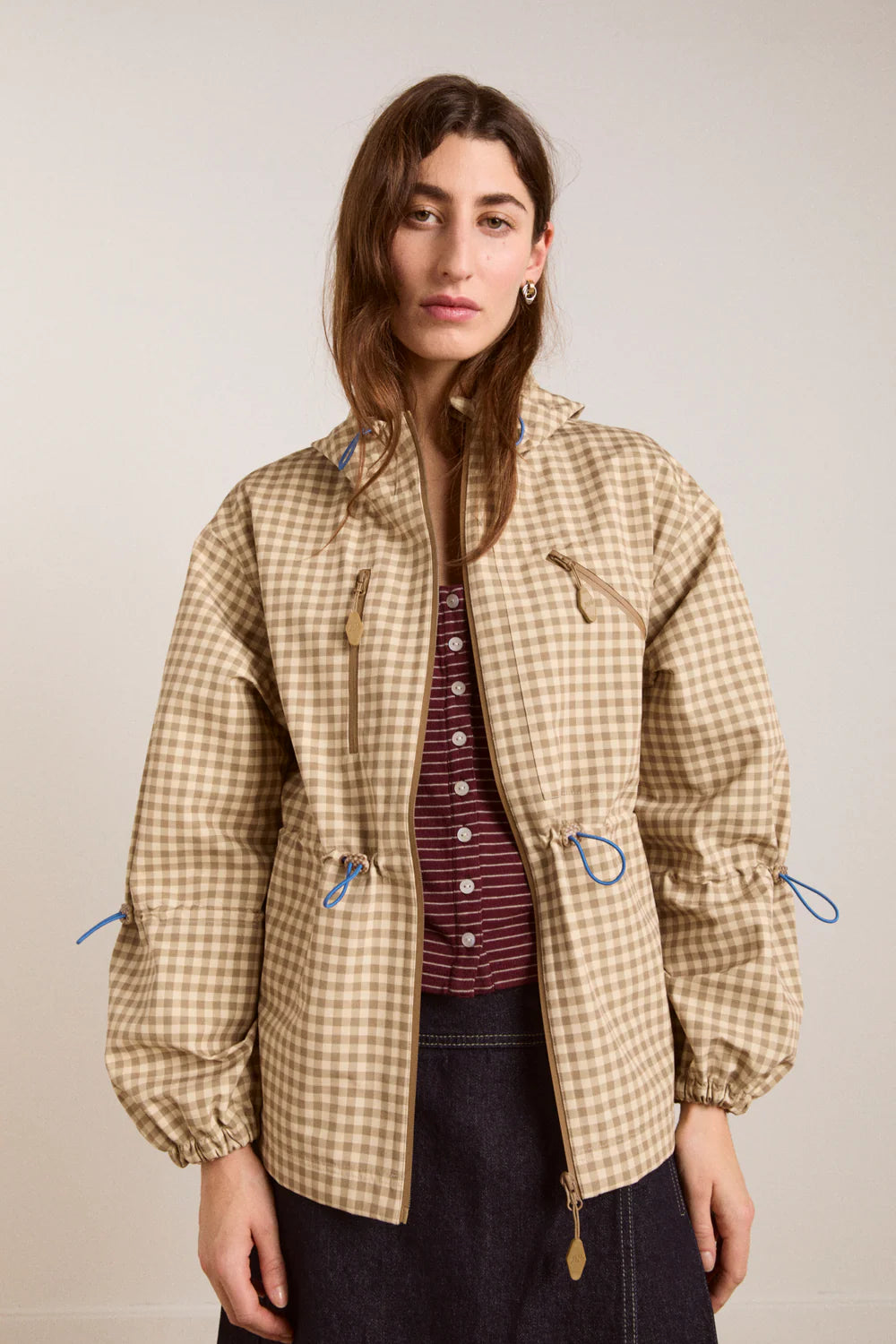 jacket matilda raincoat gingham