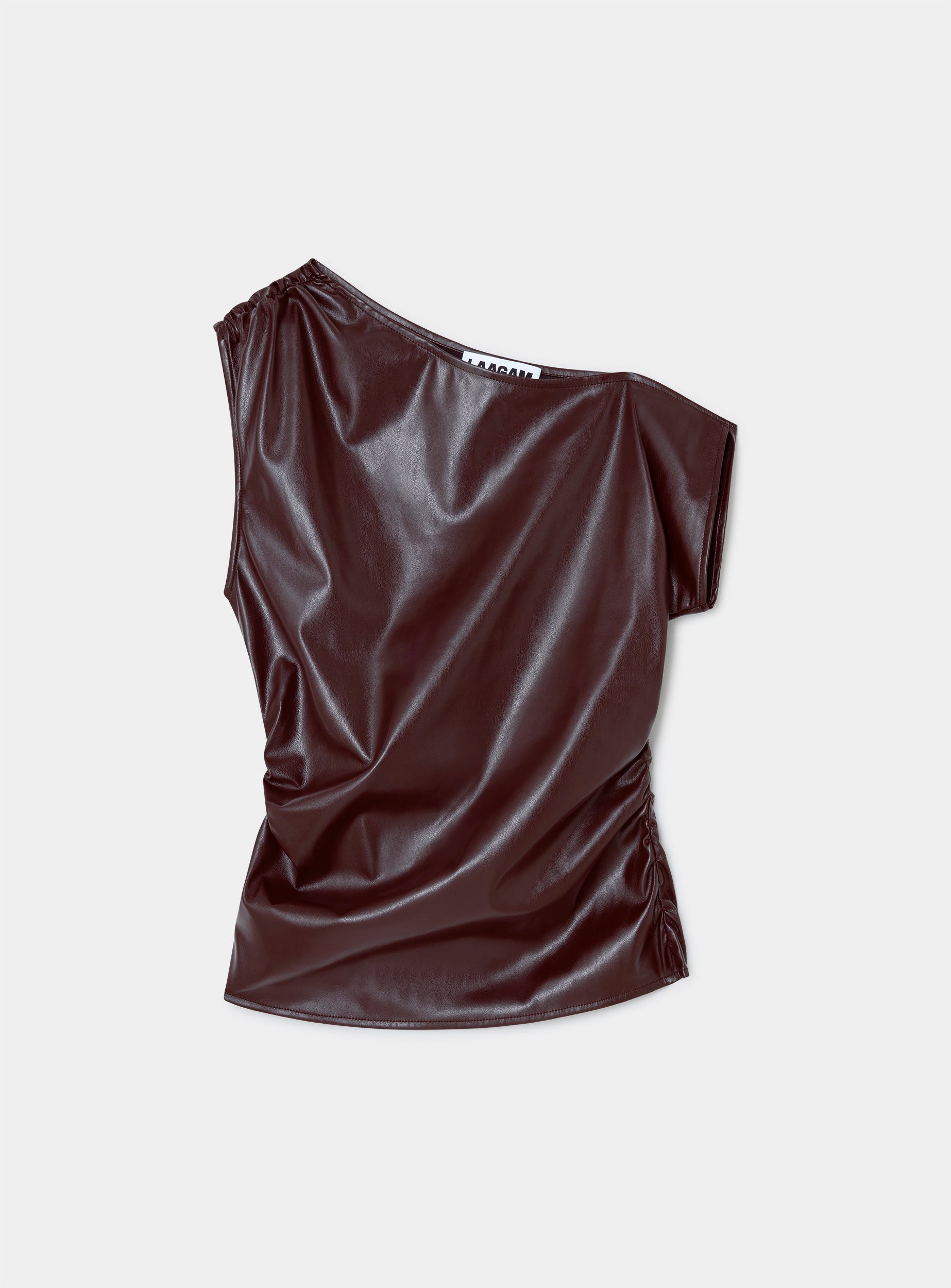 top Ivone plum asymmetric