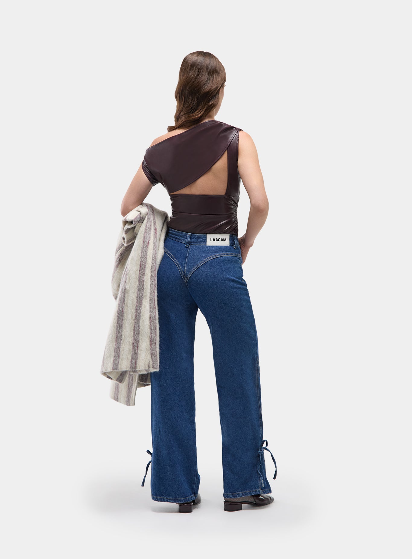 top Ivone plum asymmetric