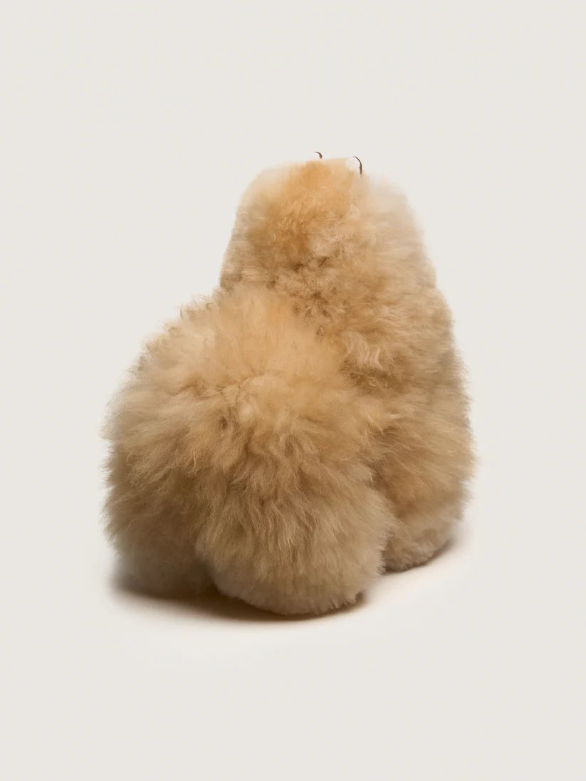Plyšová alpaka z přírodní vlny –  Blonde – 32 cm
