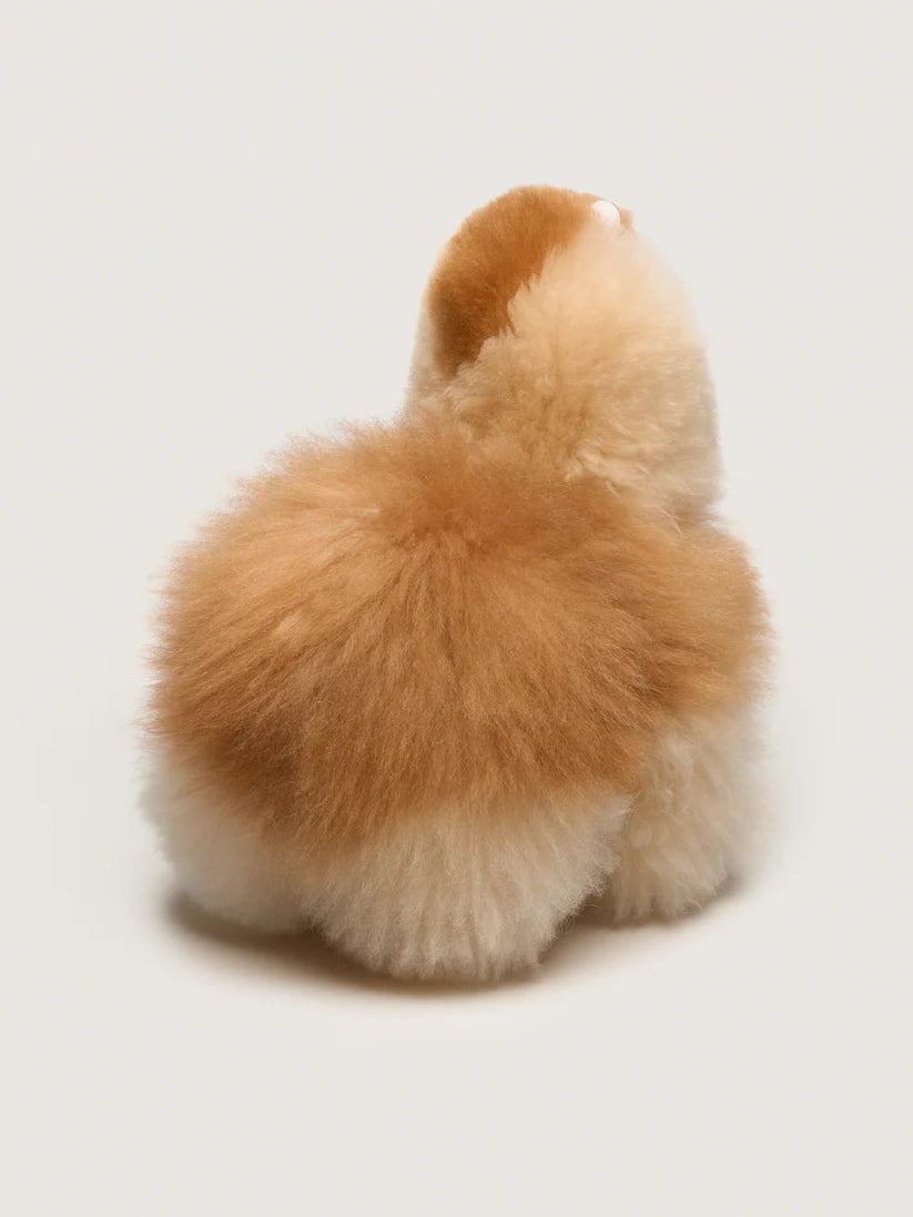 Plyšová alpaka z přírodní vlny –  Blonde – 32 cm