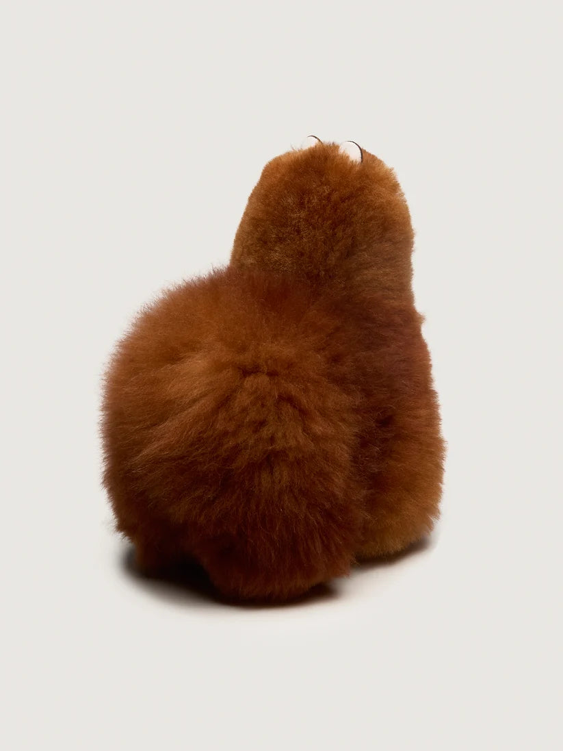 Plyšová alpaka z přírodní vlny –  Caramel – 23 cm