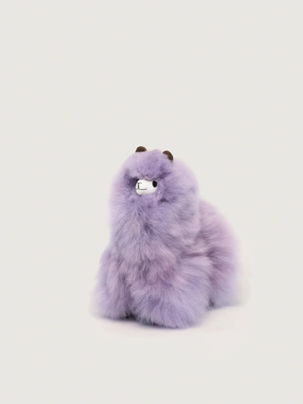 Plyšová alpaka z přírodní vlny – Lilac – 23 cm