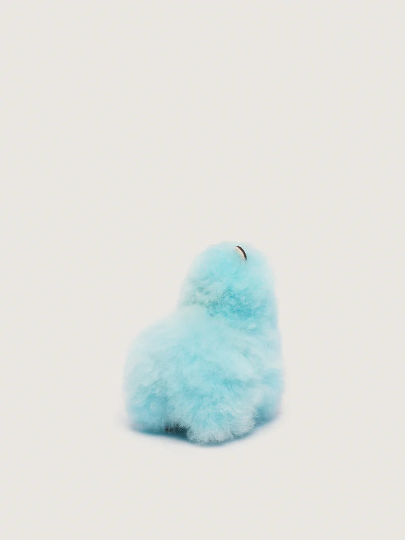 Plyšová alpaka z přírodní vlny – Sky blue – 18 cm